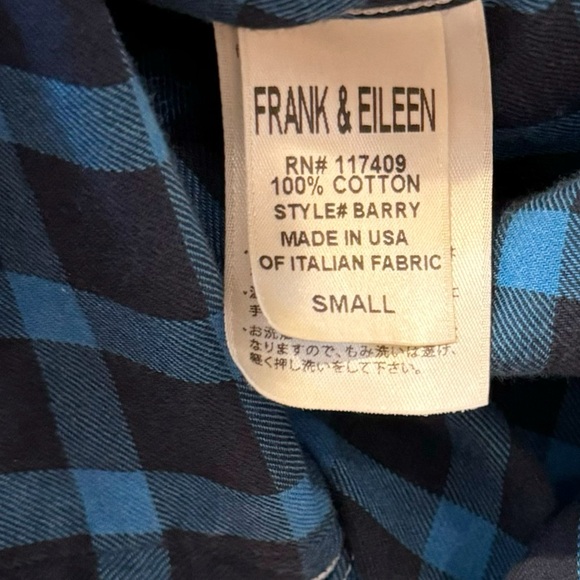 Frank & Eileen Women’s Barry Flannel Check Long Sleeve Shirt Blue & Black Size S - Picture 12 of 13